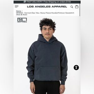 Los Angeles Apparel Garment Dye Hoodie